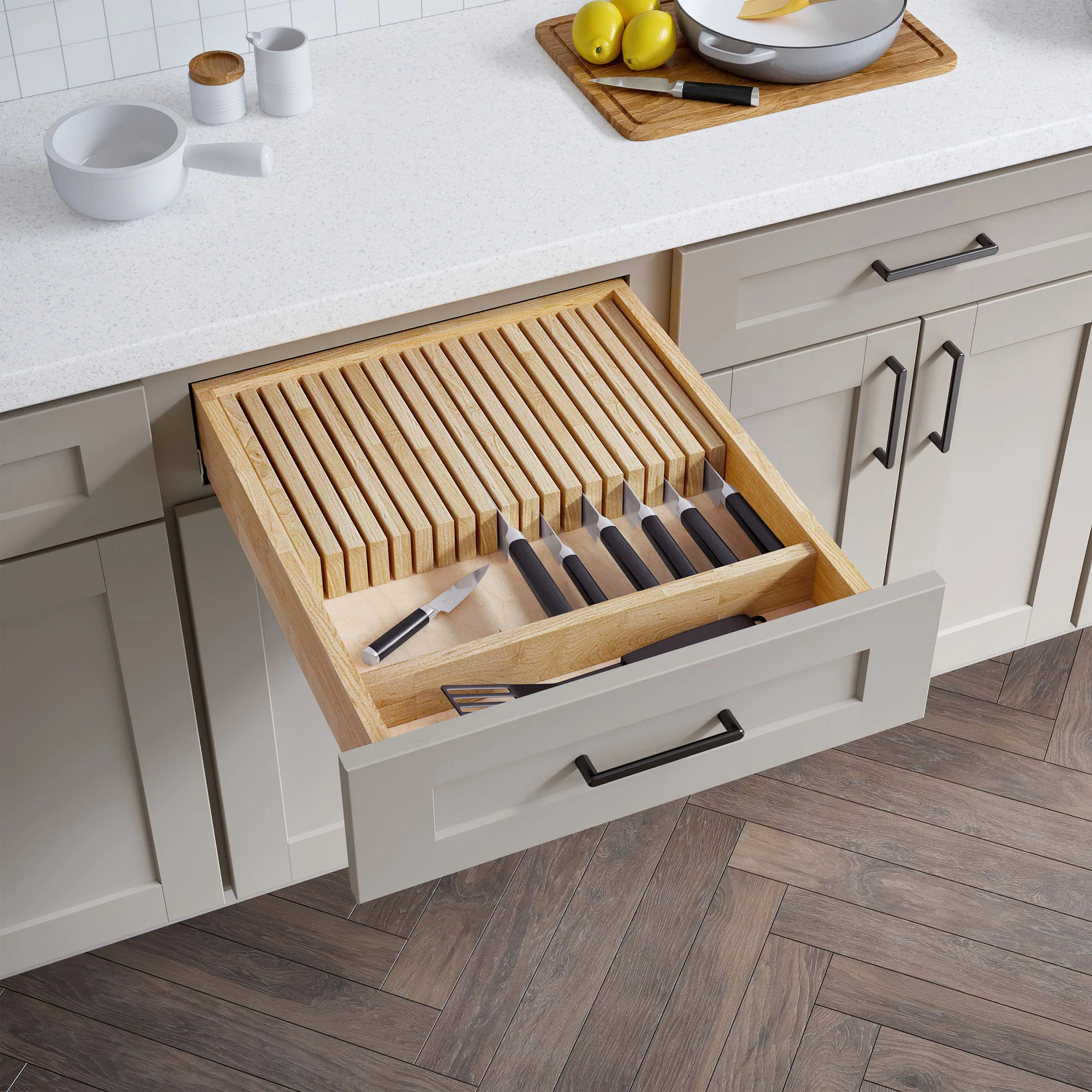18″ Drop-In Knife Block Drawer Insert