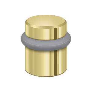 Deltana Round Universal Floor Bumper, Polished Brass, 1-1/2″