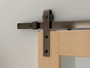 Designer Collection Hook Strap Rolling Door Hardware Door Kit, No, 96″