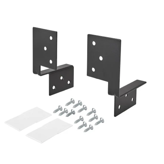 Jewelry Drawer Door Mount Bracket Black Metal