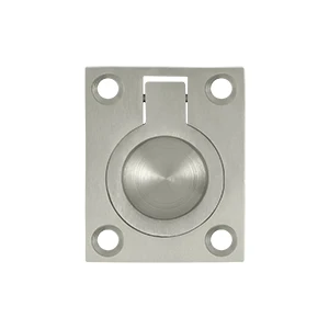 Deltana Flush Ring Pull, Satin Nickel, 1-3/4” x 1-3/8”