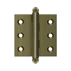 Deltana 2″ x 2″ Hinge With Ball Tips, Antique Brass