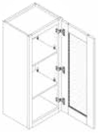 Wall Cabinet w/ Glass Door 18 W X 30 H X 12 D - Contemporary Oak by TA Cabinetry