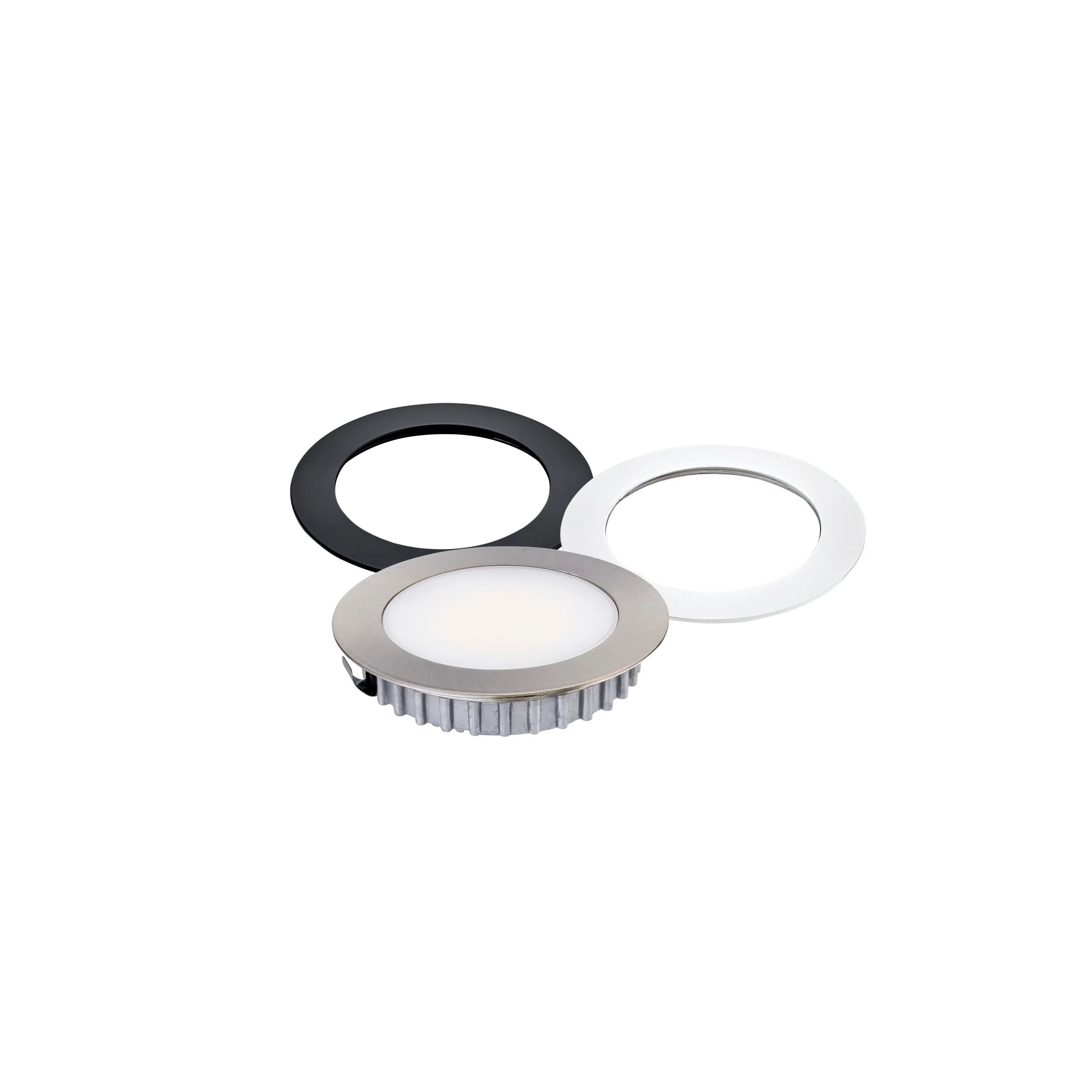 Optipockit Dimmable Round Puck Light, 12VDC, 3W, 3000K