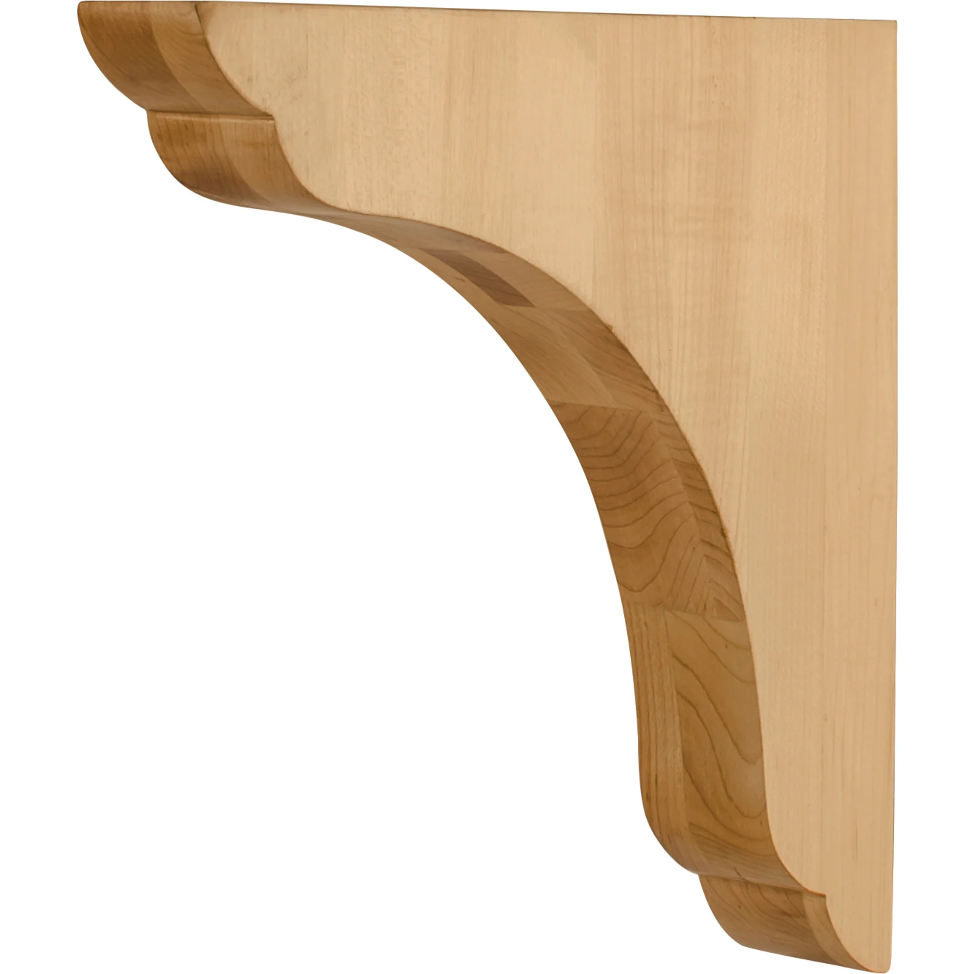 Hardware Resources Scalloped End Corbel Rubberwood 10″ Depth