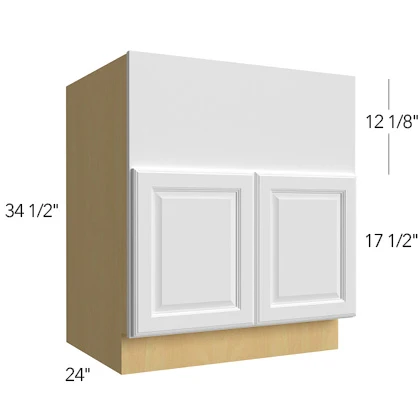 Farm Sink Base 33 W X 34-1/2 H X 24 D (MDF Center panel – cut on site) – Hallmark Frost by Fabuwood