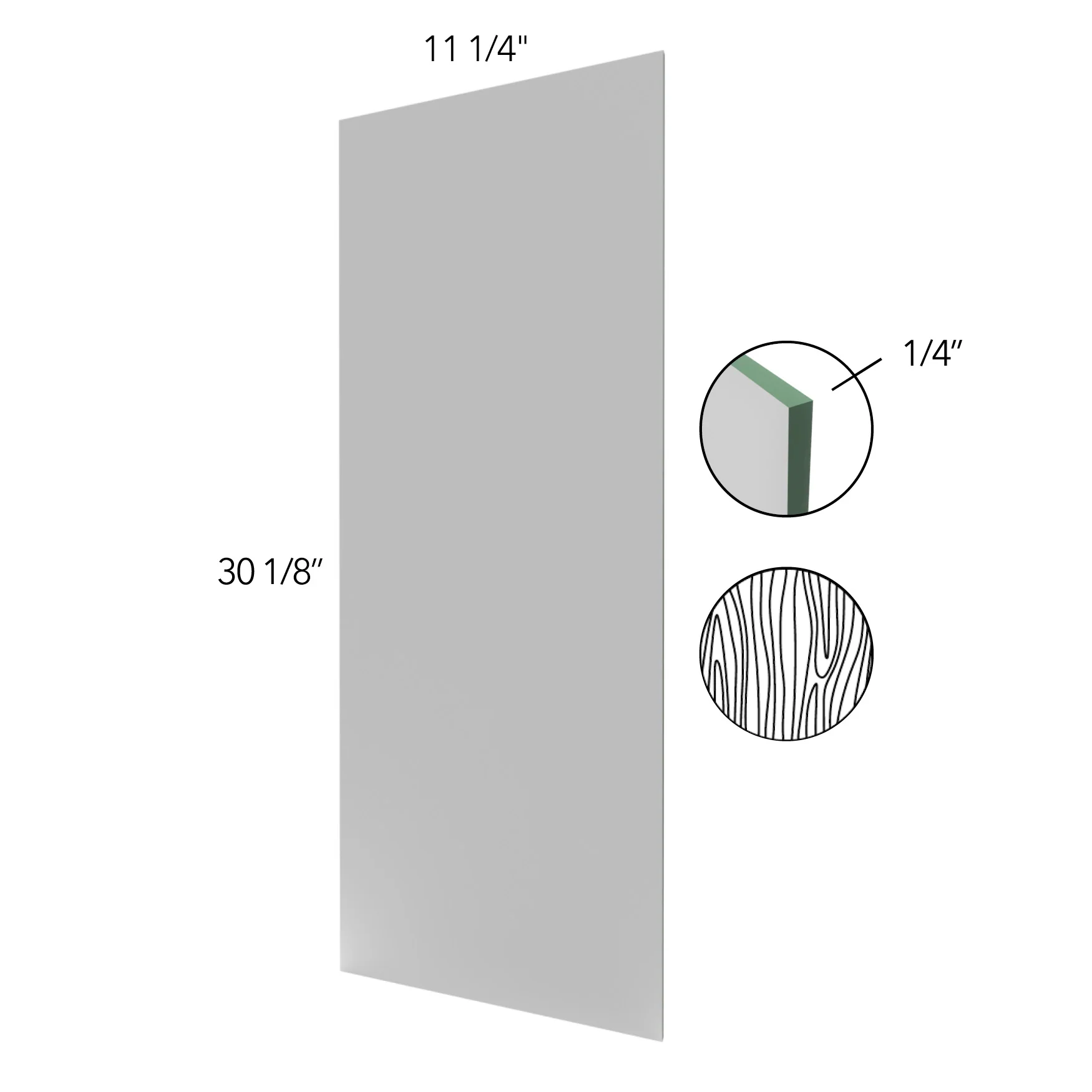 Wall Skin 30 H X 12 D X 1/16 Th – Luna by Fabuwood