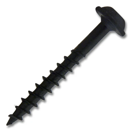 #8 Screw Round Washer Head Square Drive Coarse Thread Type 17 Point 1-3/8″ Black, Multiples of 100