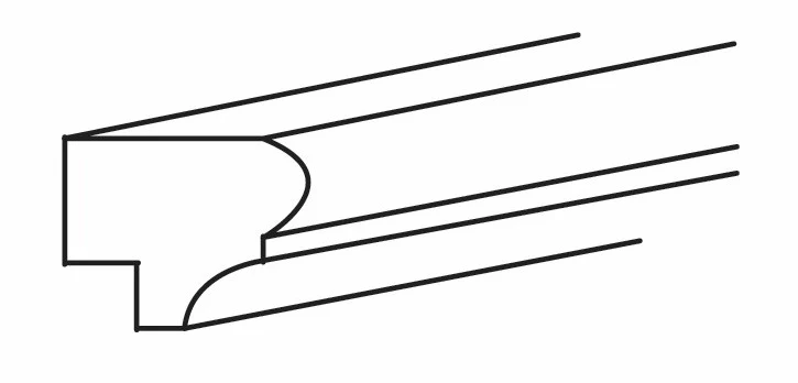 Traditional Light Rail Moulding W X 3/4 H X 1-1/2 D – Amesbury Recessed by JSI