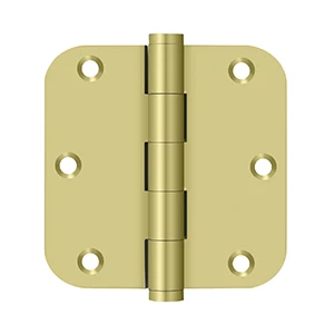 Deltana 3-1/2″ x 3-1/2″ Hinges Polished Brass 5/8″ Radius