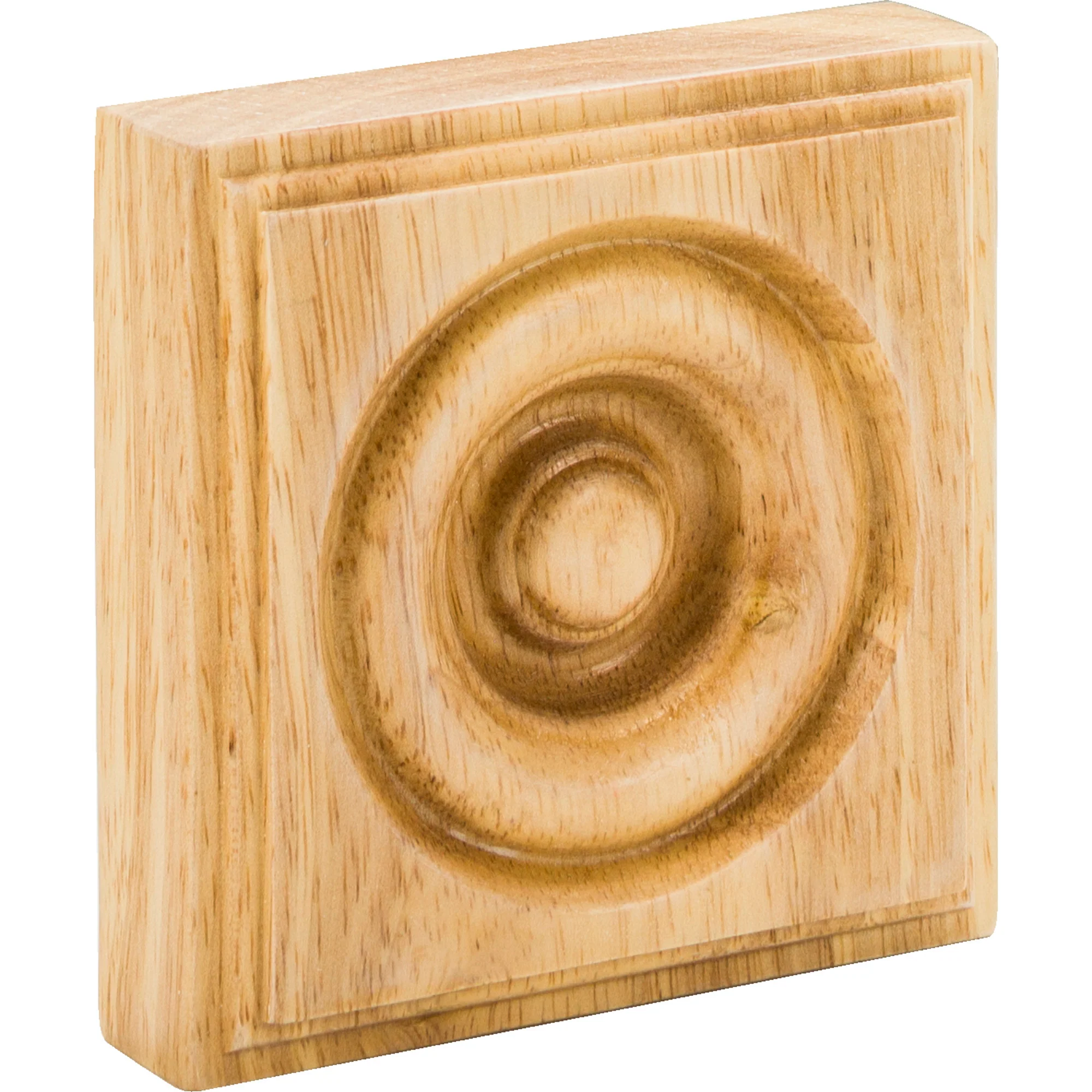 Hardware Resources Traditional Rosette Rubberwood 3-1/2″ Length