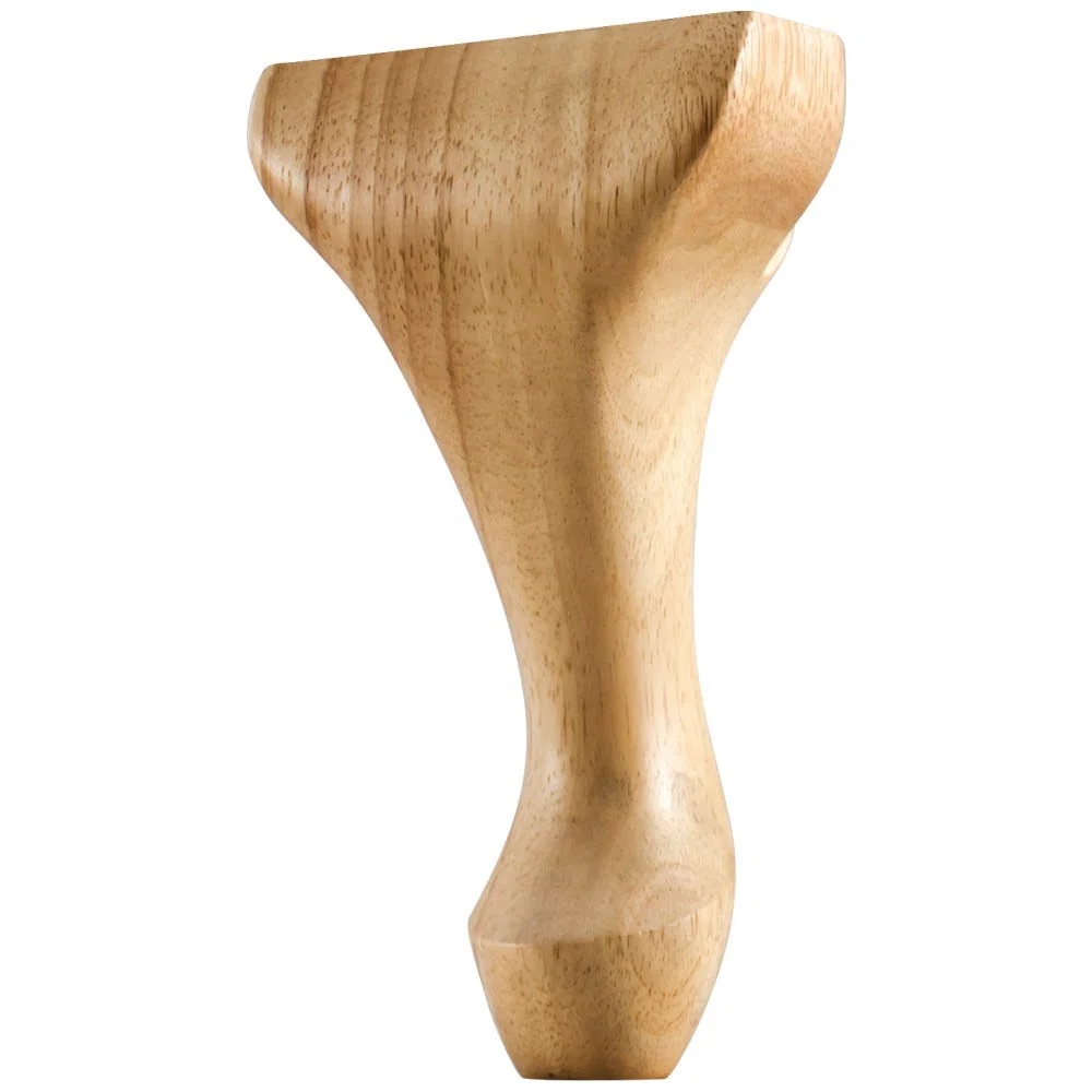 Hardware Resources Queen Anne Center Leg Rubberwood 8″ Length