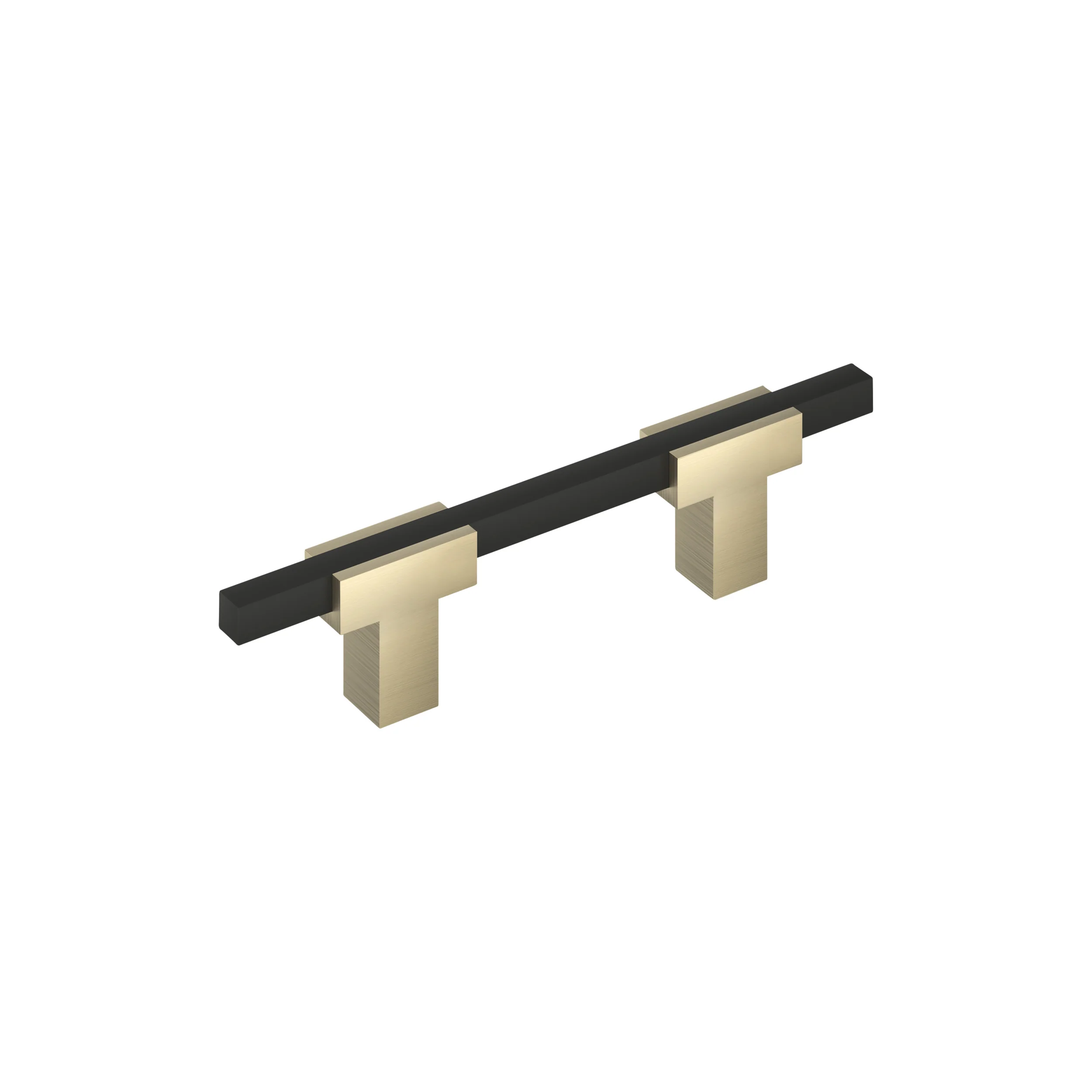 Amerock Urbanite Pull Golden Champagne/Matte Black 3″ Center to Center