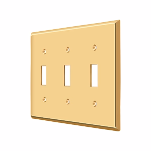 Deltana Switch Plate Standard PVD Triple Style