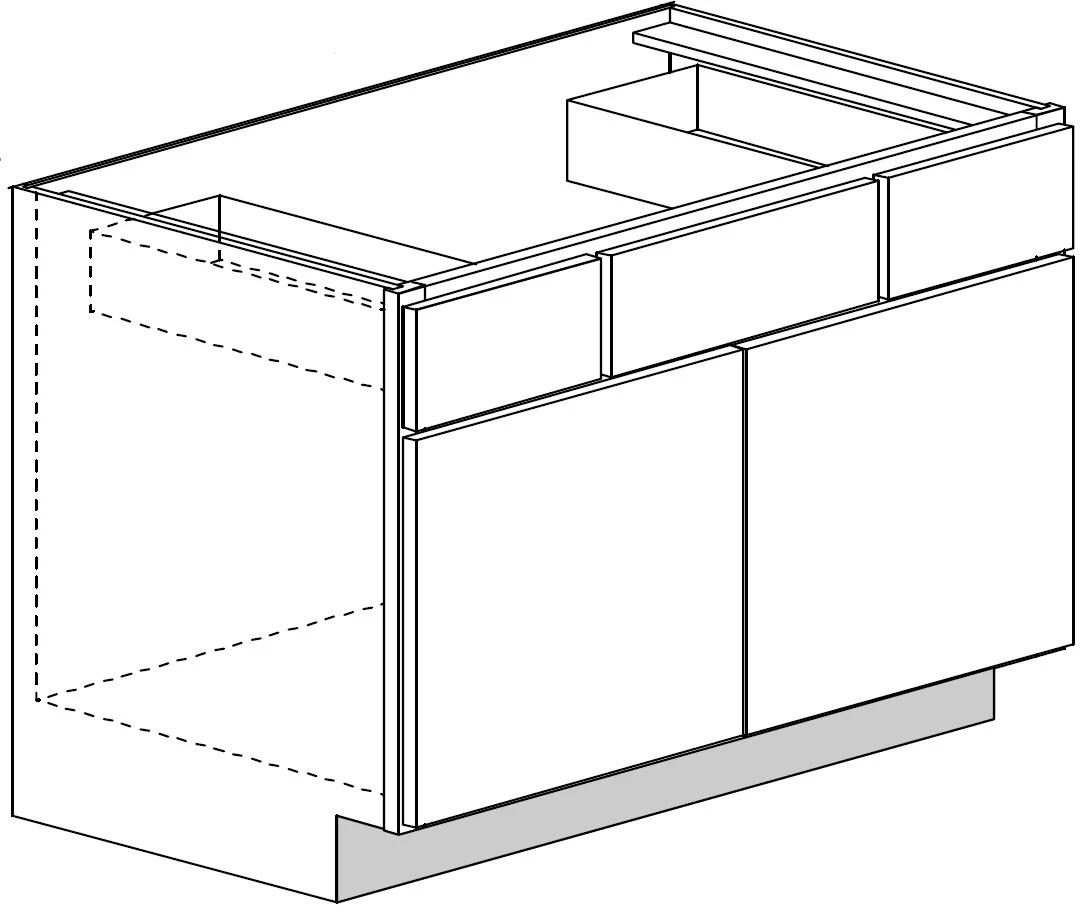 Vanity Combination Sink Base Cabinet 36 W X 32-1/2 H X 18 D – Denali Paint by Legend