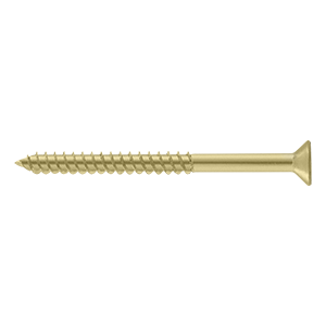 Deltana #10 Steel Wood Screw 2-1/2″ Length Polished Brass