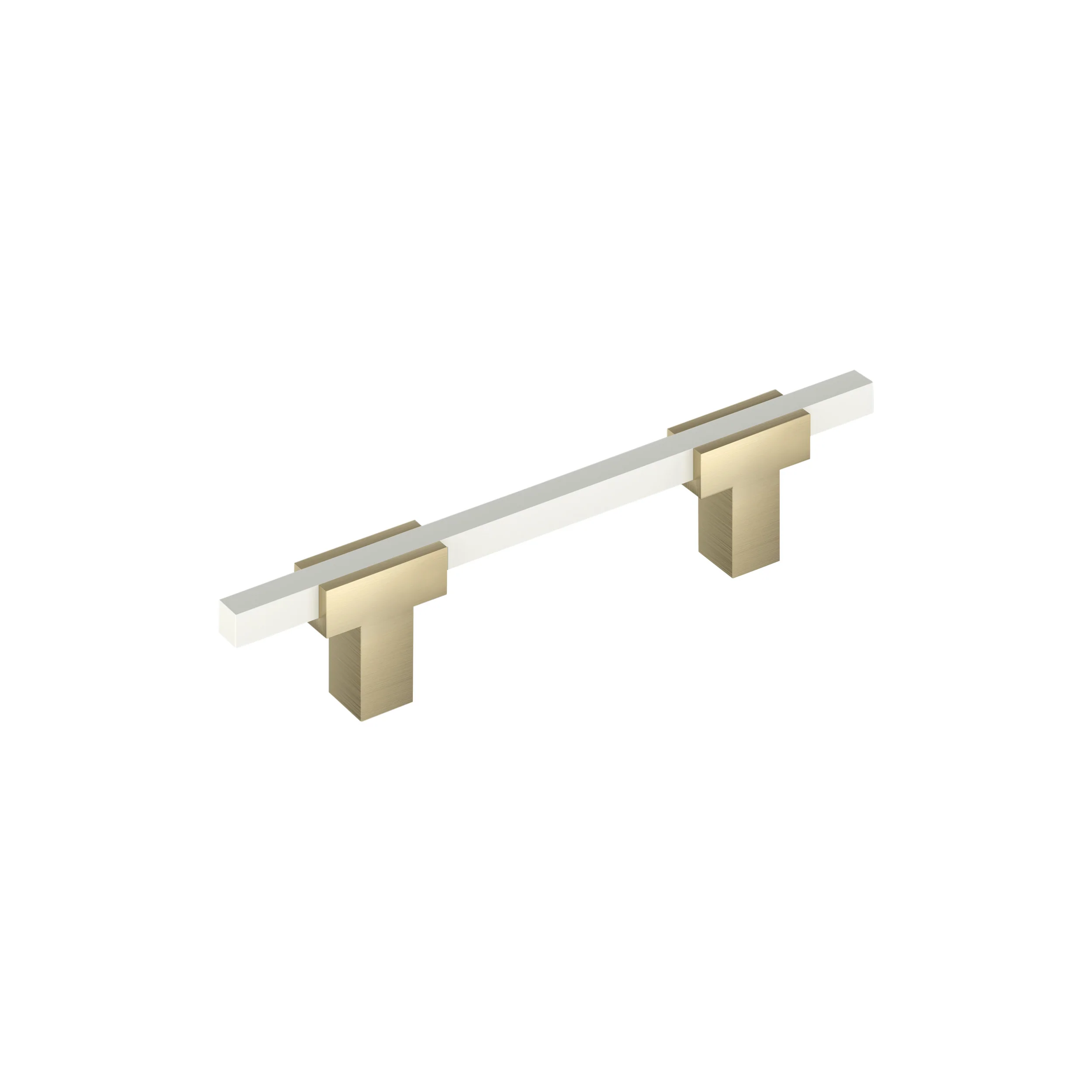 Amerock Urbanite Pull Golden Champagne/White 3-3/4″ Center to Center