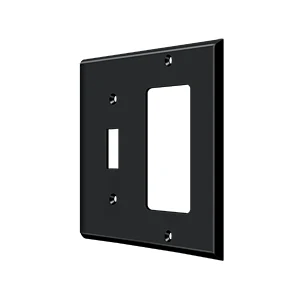 Deltana Switch Plate Switch/ Rocker Black Single Style