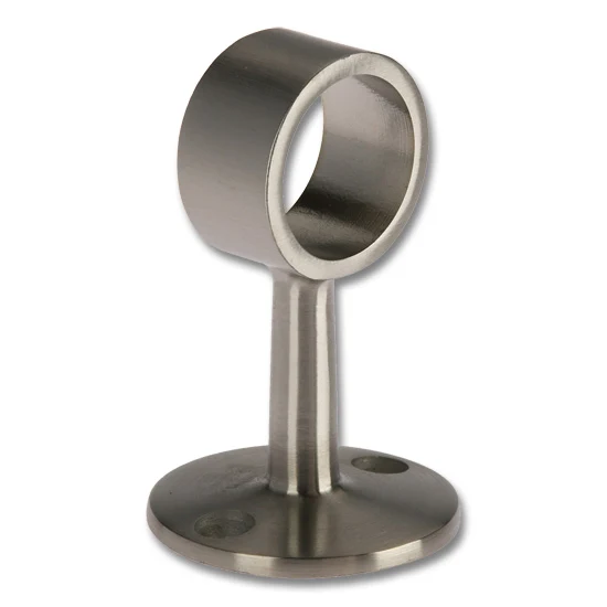 Flush Center Short Rail Post for 1″ Tubing Polished Stainless Steel