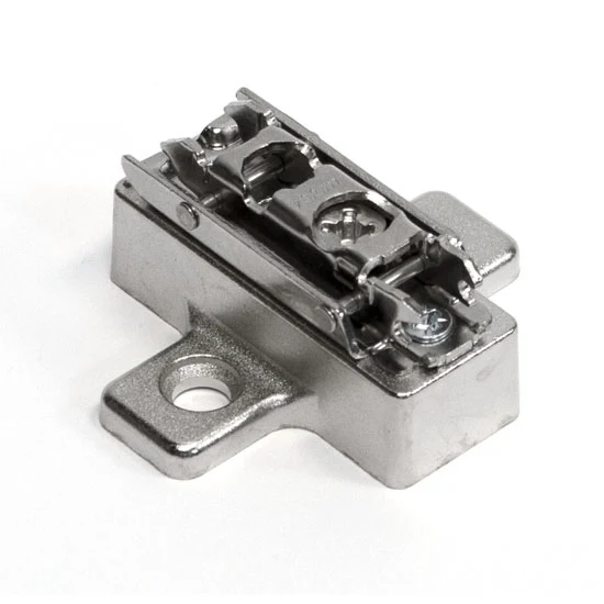 Blum Clip Wing Mounting Plate Cam Height Adjustable Screw-On Nickel Finish, 13 mm