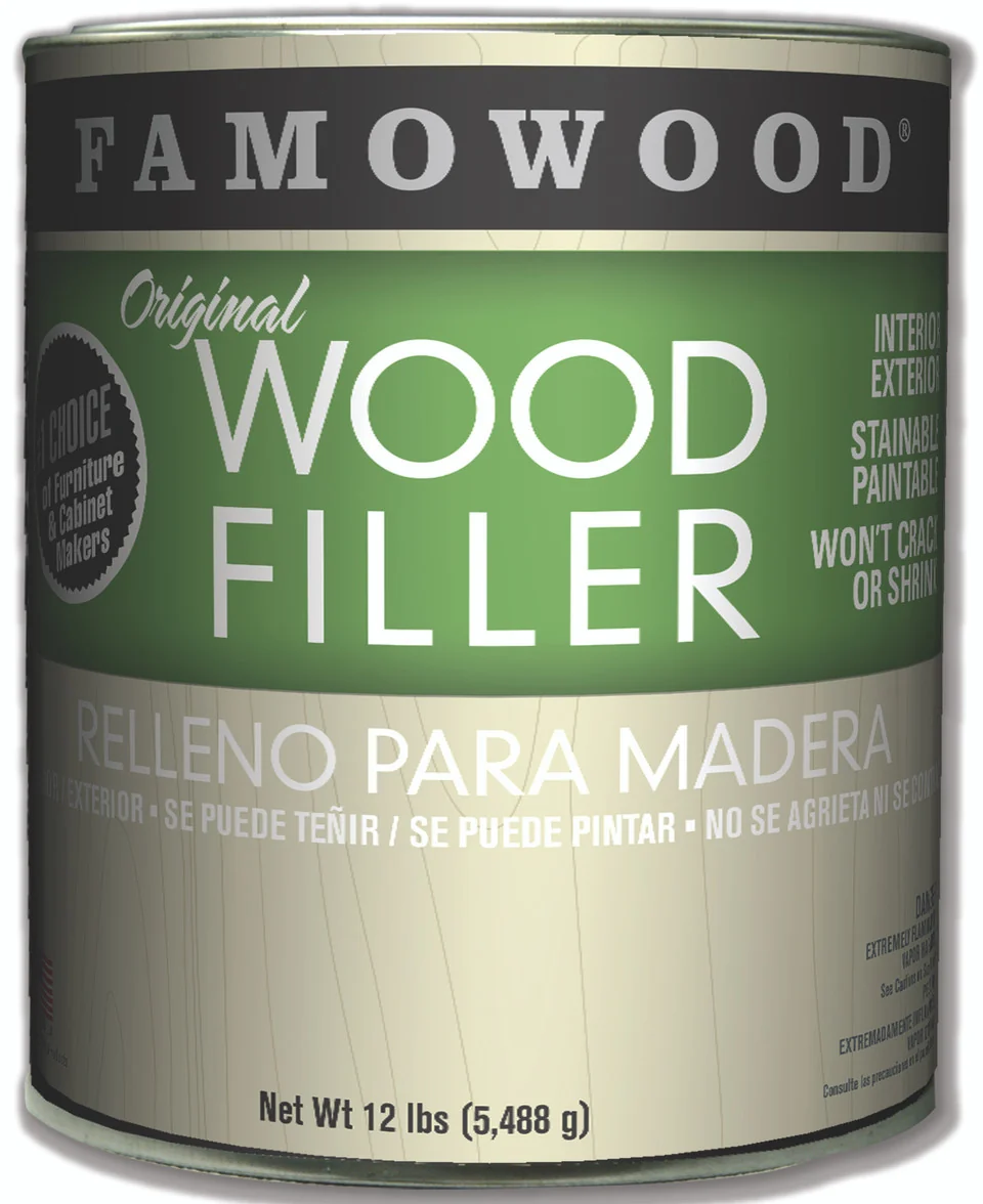 FamoWood Putty Solvent-Based, Birch, Pint