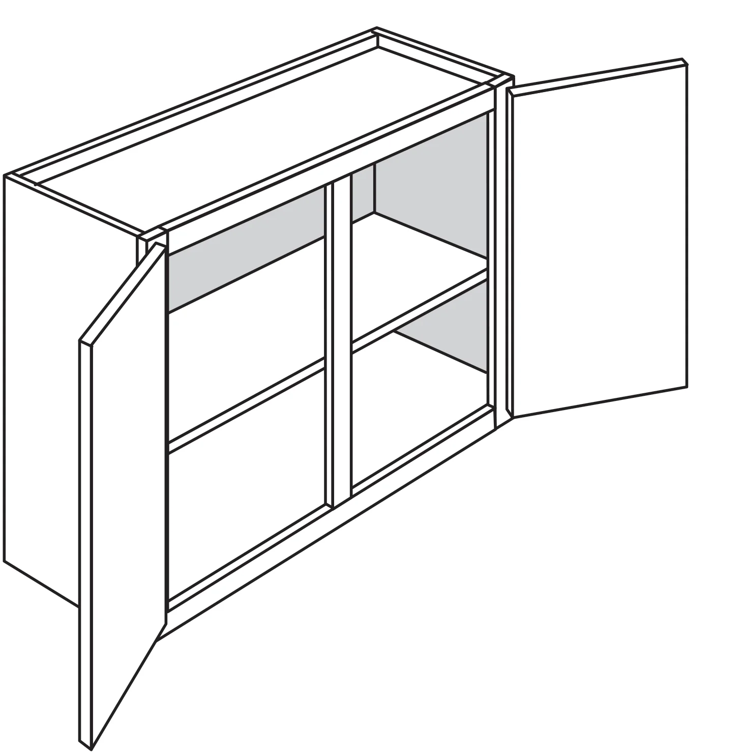 Wall Refrigerator Cabinet 33 W X 21 H X 24 D – Niagara Stain by Legend