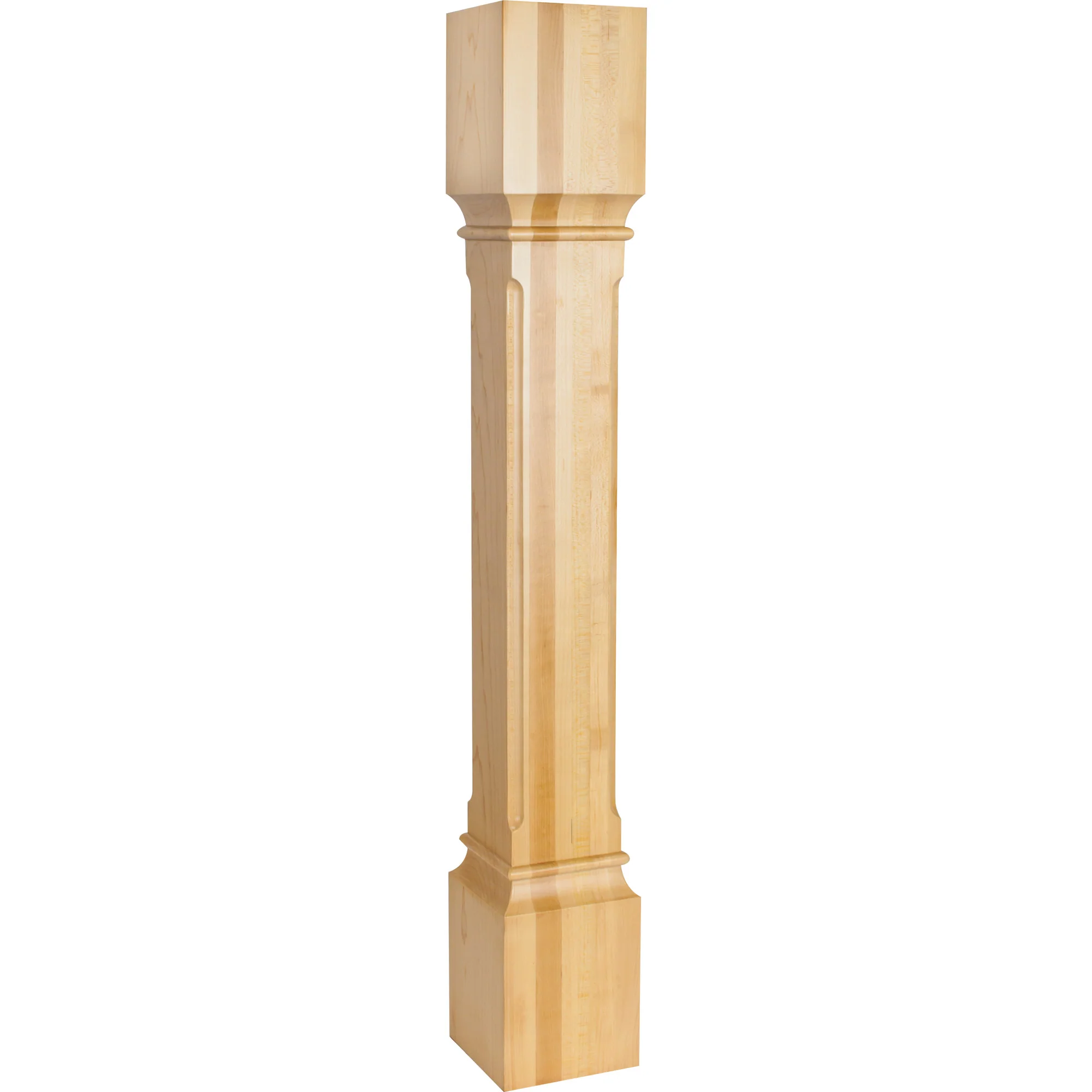 Hardware Resources Fluted Edge Post Rubberwood 35-1/2″ Length 5″ Width