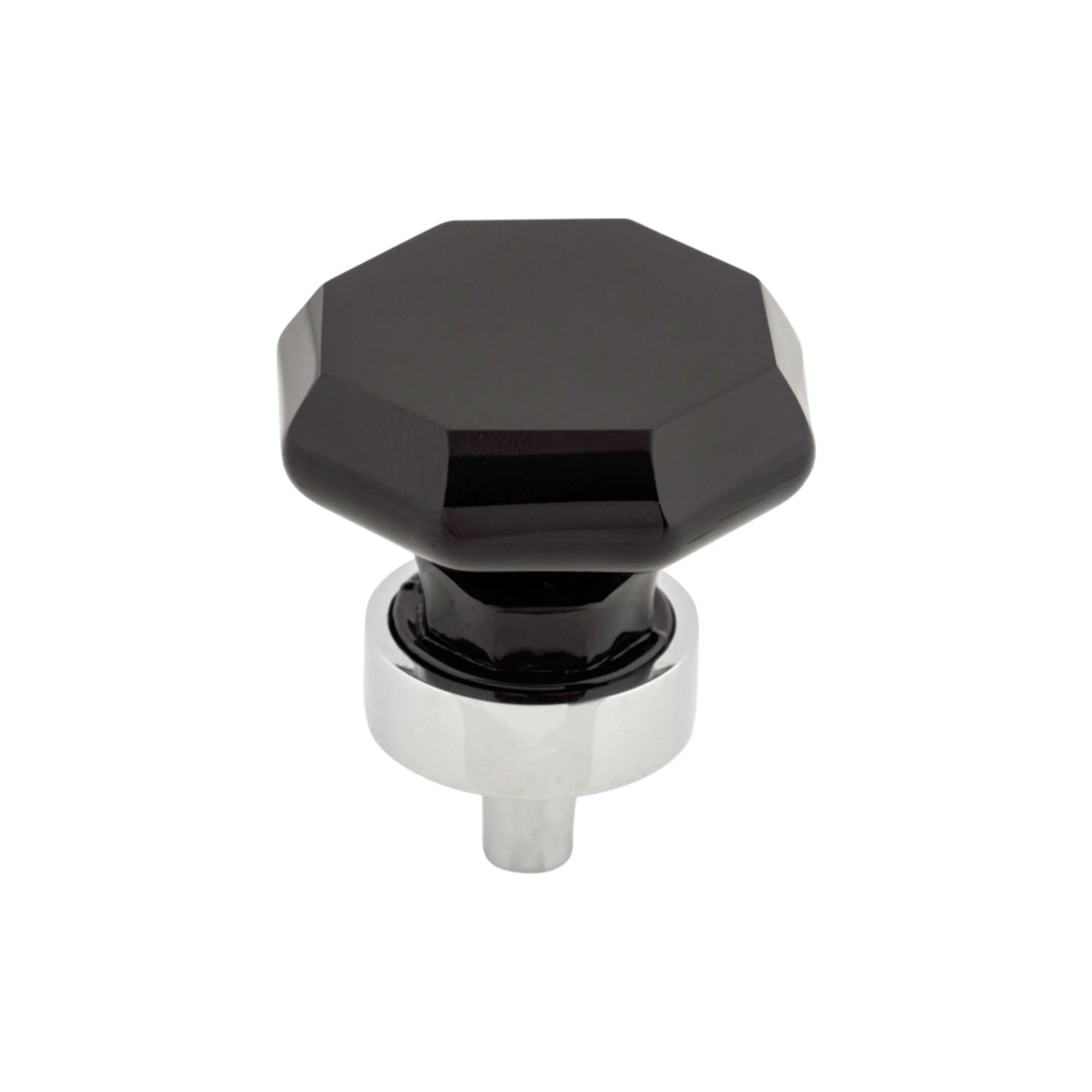 Top Knobs Black Octogan Crystal Knob