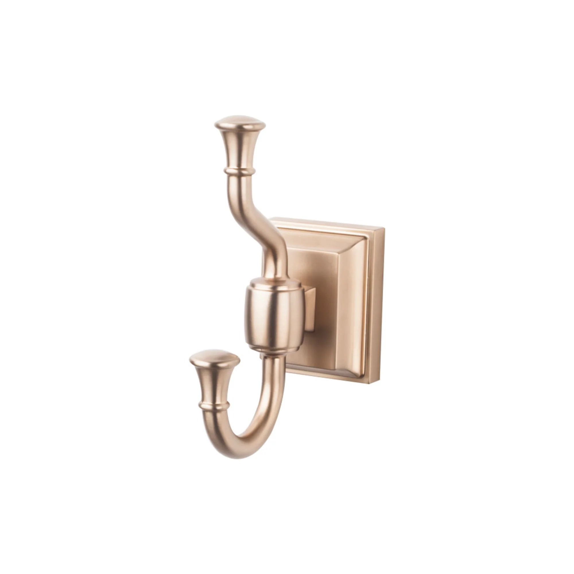 Top Knobs Stratton Bath Double Hook, Brushed Bronze
