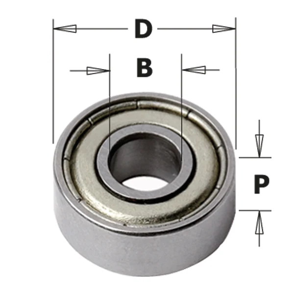 CMT Bearing 7/8" Diameter 1/2" Bore Diameter 7 mm Plate Thickness