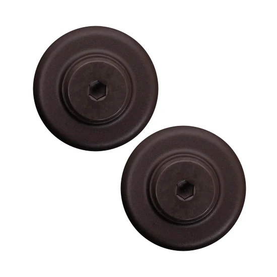 Quiet Glide, End Cap PAIR for ends of track run, Black