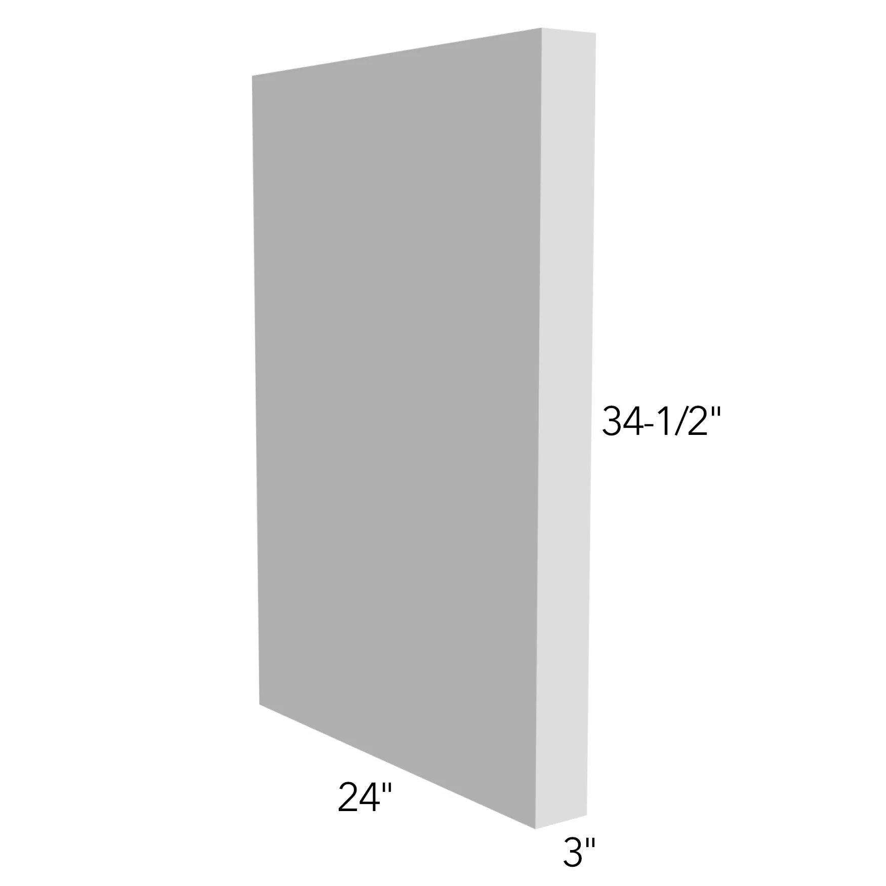 Column 3 W X 34-1/2 H X 24 D – Luxe Oak by Fabuwood