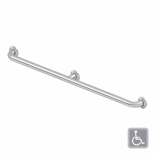 Deltana 42″ Grab Bar Stainless Steel With Center Post, Brushed Stainless Steel