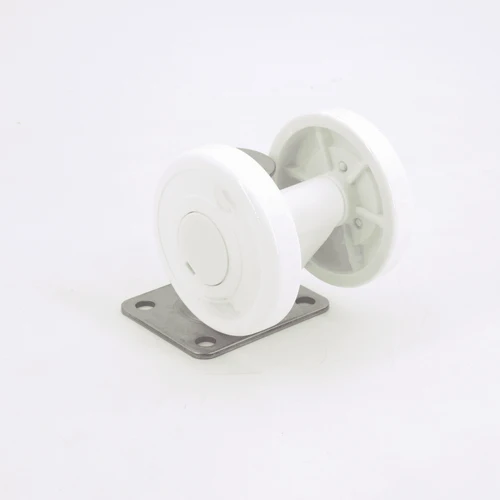 Sugatsune Parts Separable Stainless Steel Plate Mounted Caster With Glide  White 16 mm Thread Size
