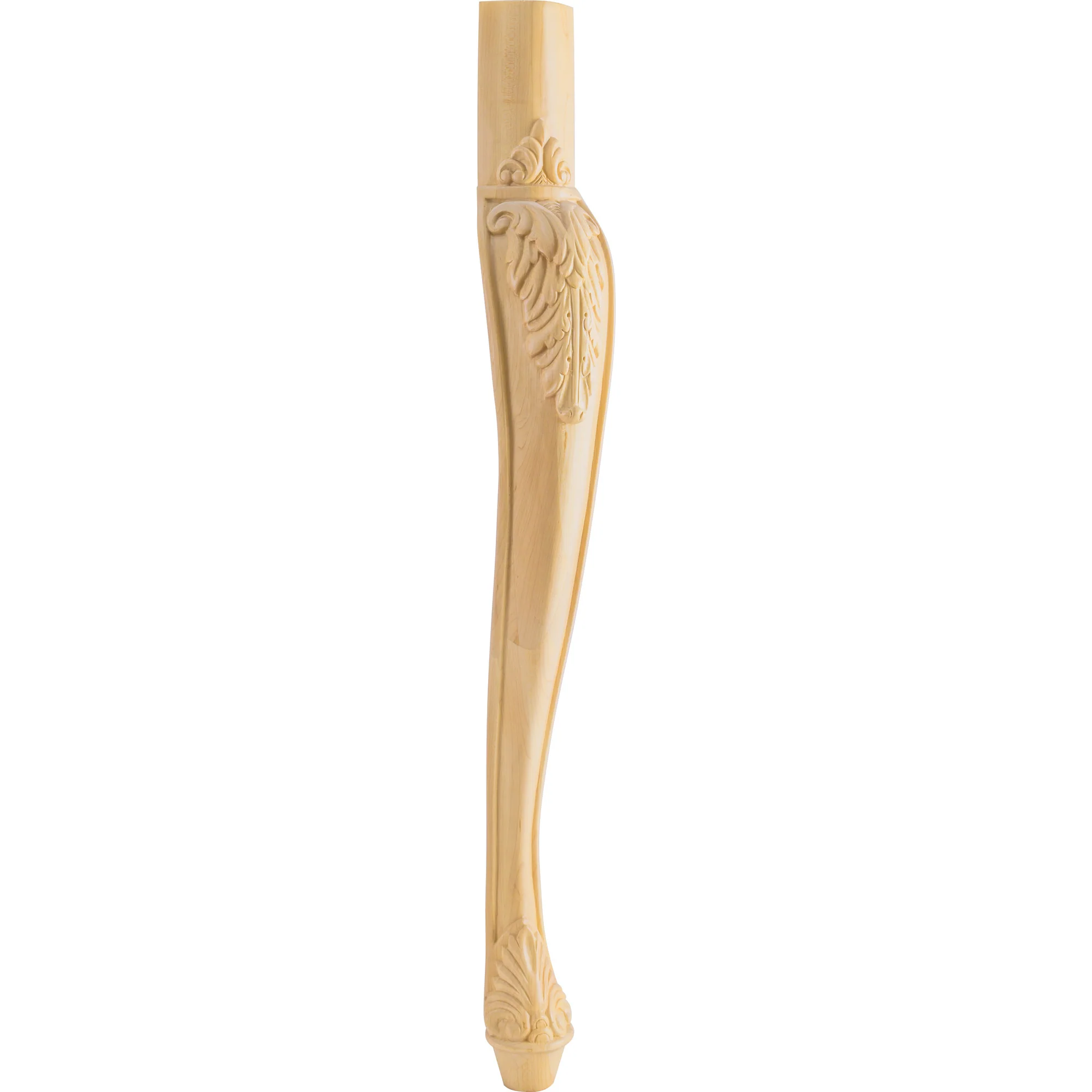 Hardware Resources Acanthus Cabriole Leg Rubberwood 35-1/2″ Length