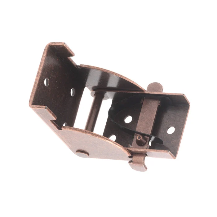 Folding Table Leg Bracket, Unhanded, 1-1/2" Width x 2-1/2"Height, Steel, Bronze Plated
