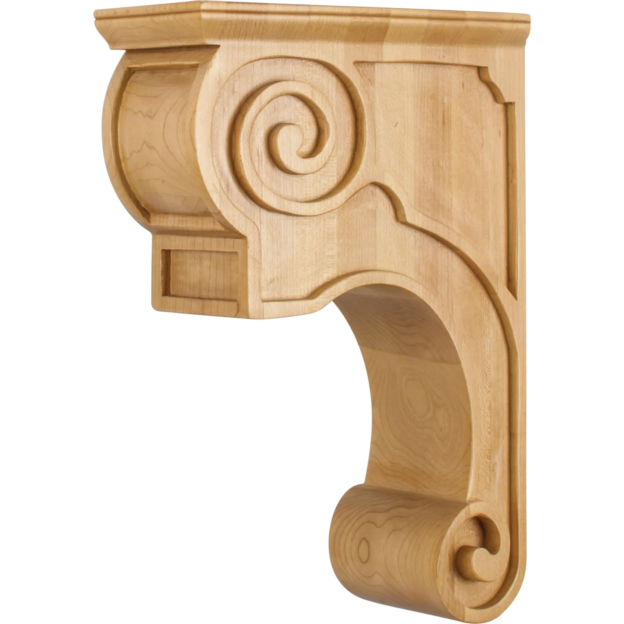 Hardware Resources Scrolled Mission Corbel Rubberwood 11-3/4″ Length