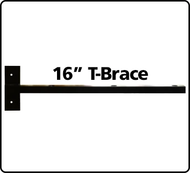 16" T-Brace Black