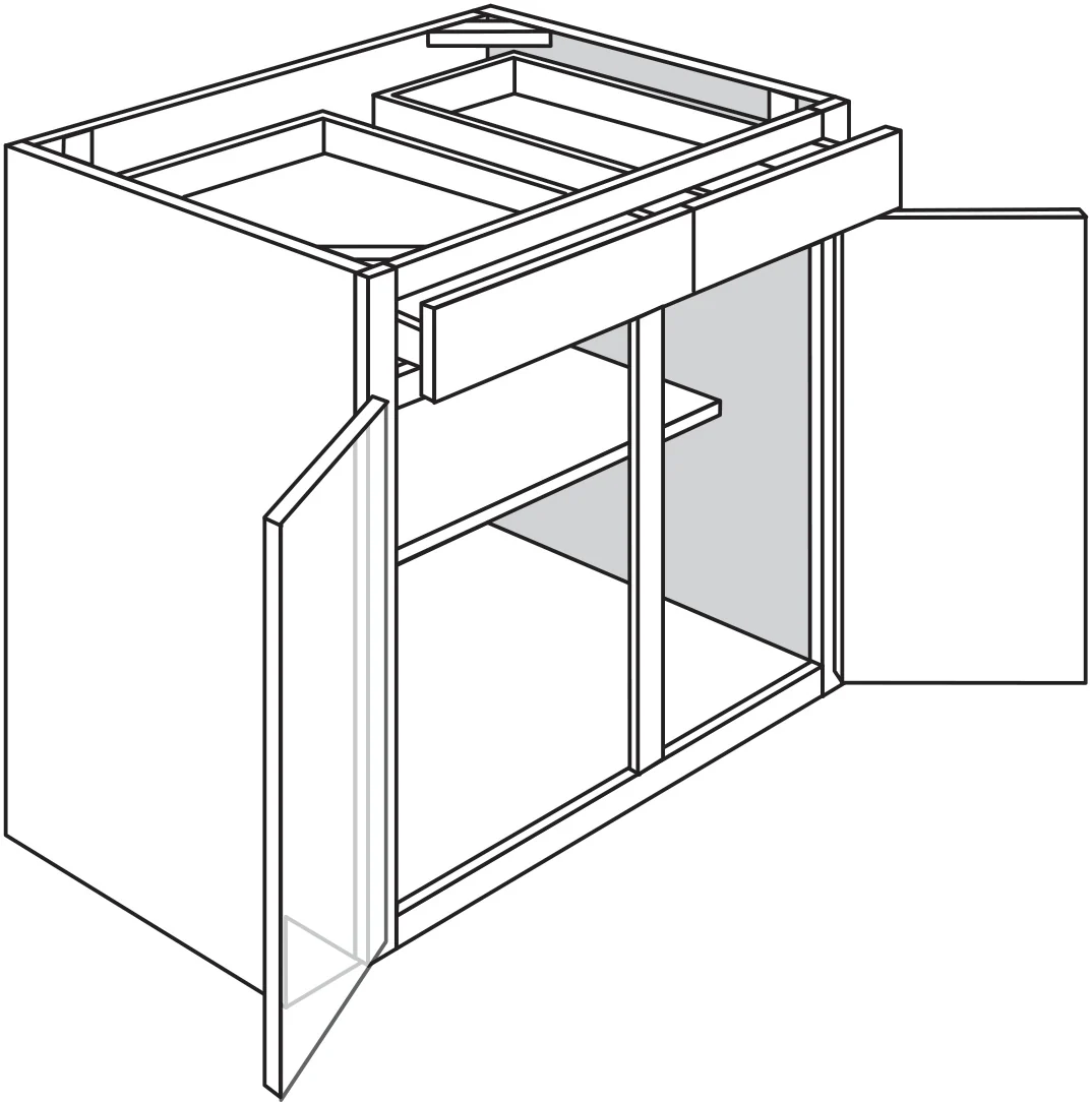 Base 33 W X 34-1/2 H X 24 D – Newport White by Horning