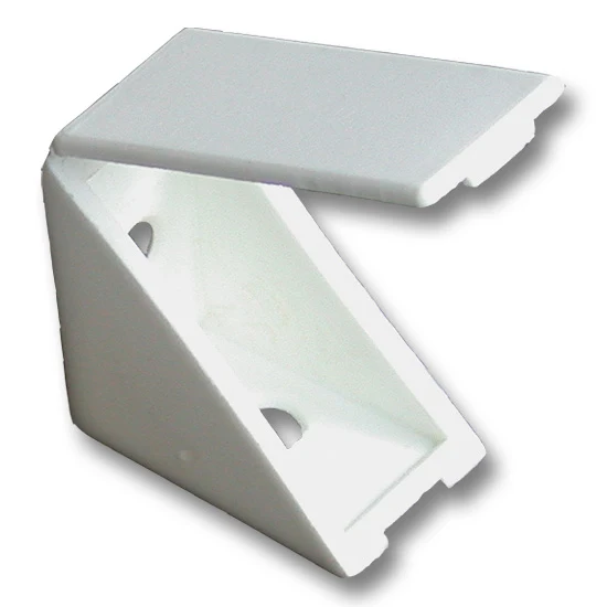 Corner Brace For Cabinets 1-1/4" x 1-1/4" x 3/4" White, Multiples of 100