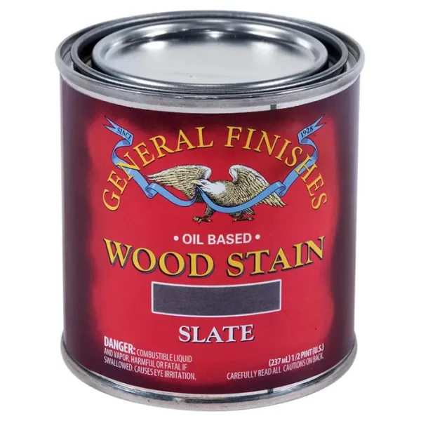 General Finishes Oil Base Stain, Slate, Half Pints