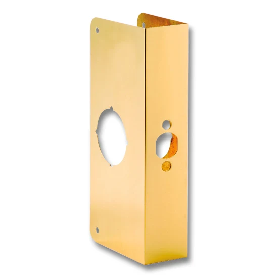 First Watch Door Reinforcer Solid Brass Polished Brass 4″ x 9″ Dimentions 1-3/4″ Door Thickness