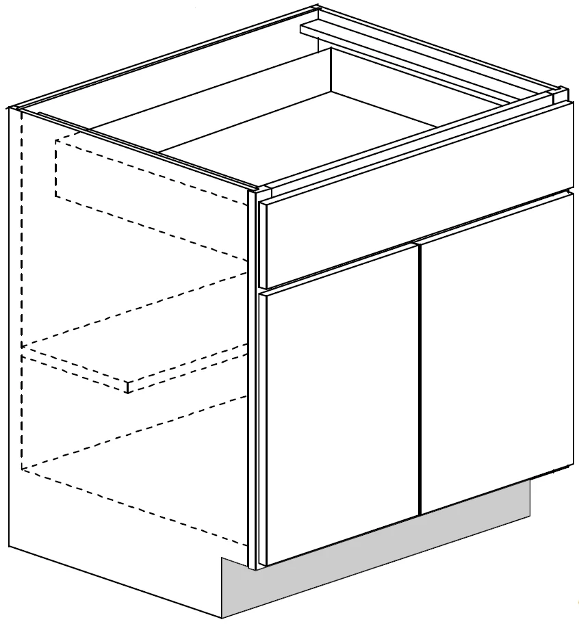 Base Cabinet 24 W X 32-1/2 H X 24 D (4-1/2 inch toe) – Rainier Paint by Legend
