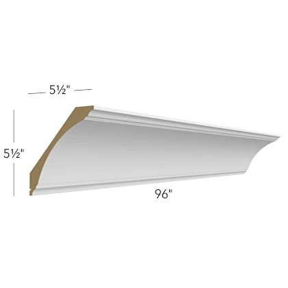 Crown X-Large Traditional Cove Moulding 5-1/2 H X 5-1/2 D X96 L- Luxe Oak by Fabuwood