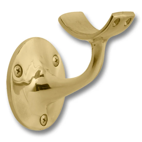 Deluxe Hand Rail Bracket for 2″ Tubing Polished Brass