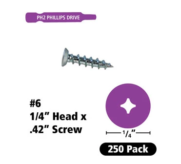 250 Pieces #6 Screw