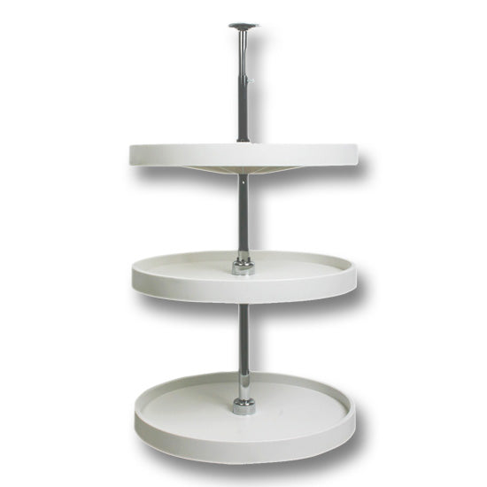 KV Full Round Polymer Lazy Susan White 20″ Width 3 Shelves