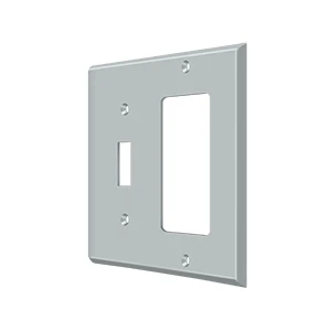 Deltana Switch Plate Switch/ Rocker Brushed Chrome Single Style