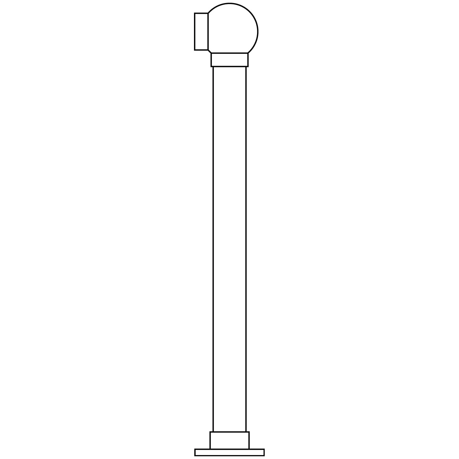 Single Ball End Post