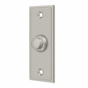 Deltana Bell Button Rectangular Dimensions 3-1/3″ x 1-1/3″ Satin Nickel Contemporary Style